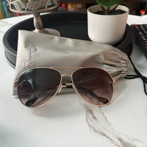 Gold Aviator Sunglasses